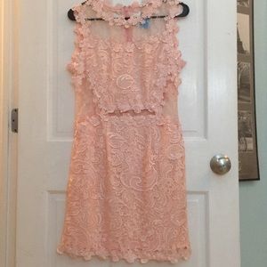Pink lace dress